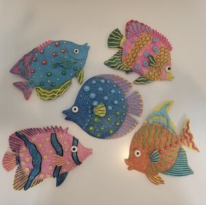 Colorful Fish Wall Decor Set